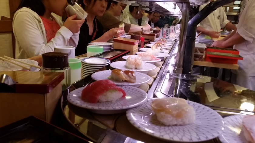 Kaiten (conveyor belt) sushi!